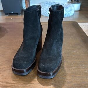 Jeffrey Campbell Black platform Suede Boots